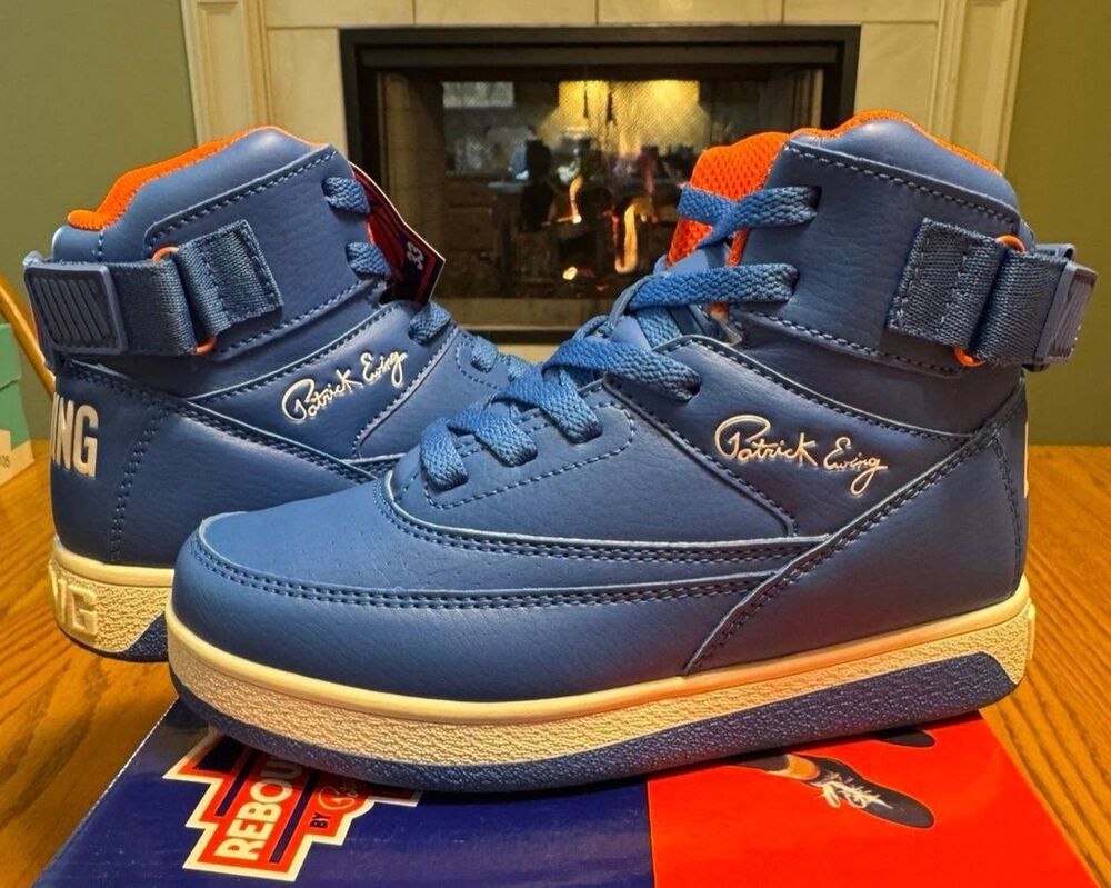Patrick Ewing 33 Orion Strap Blue/Orange Knicks Colors PS Kids Size 2
